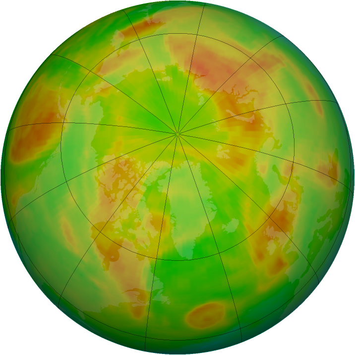 Arctic ozone map for 07 June 1987